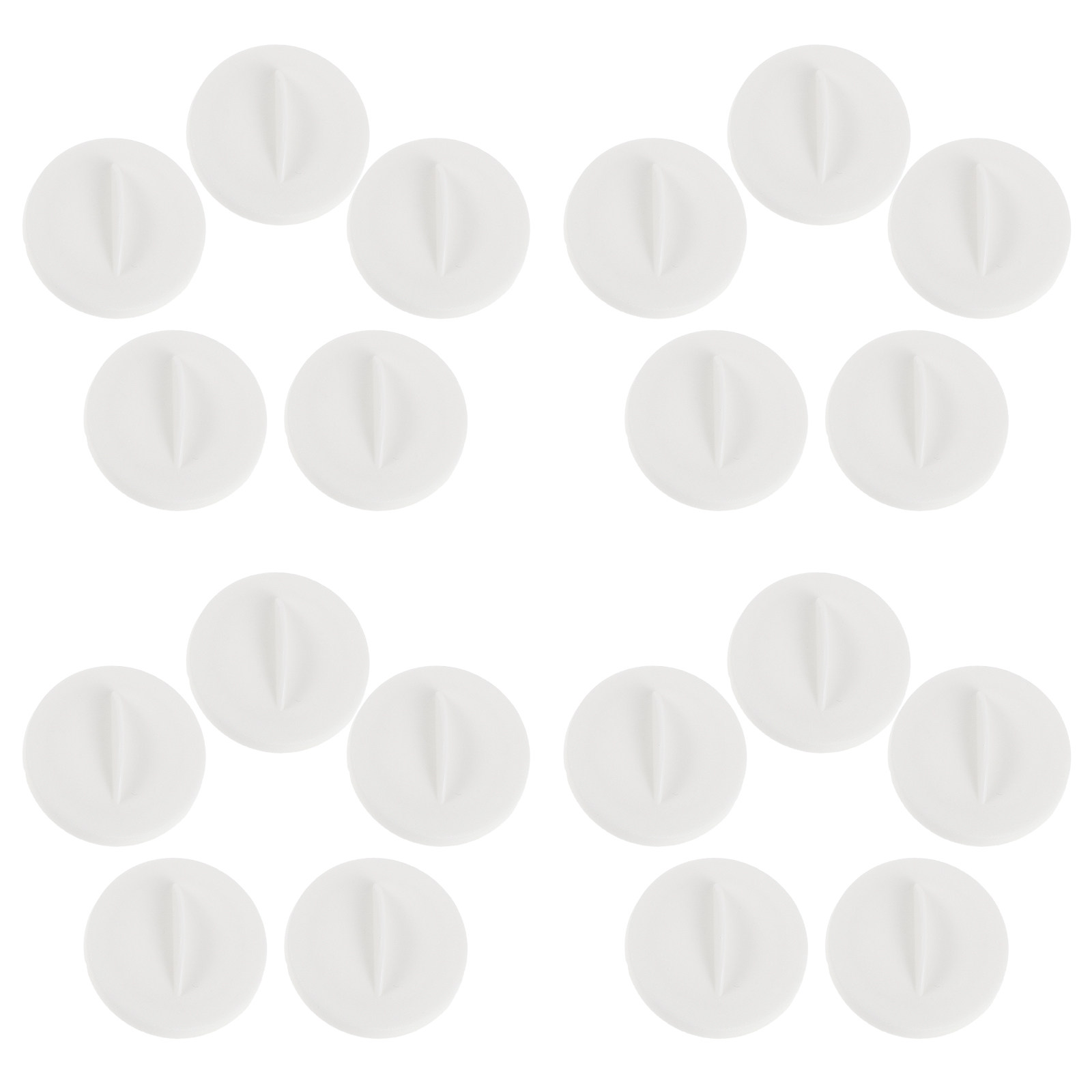 Hydroponic System - 24Pcs Hydroponic Spacer Caps White Round