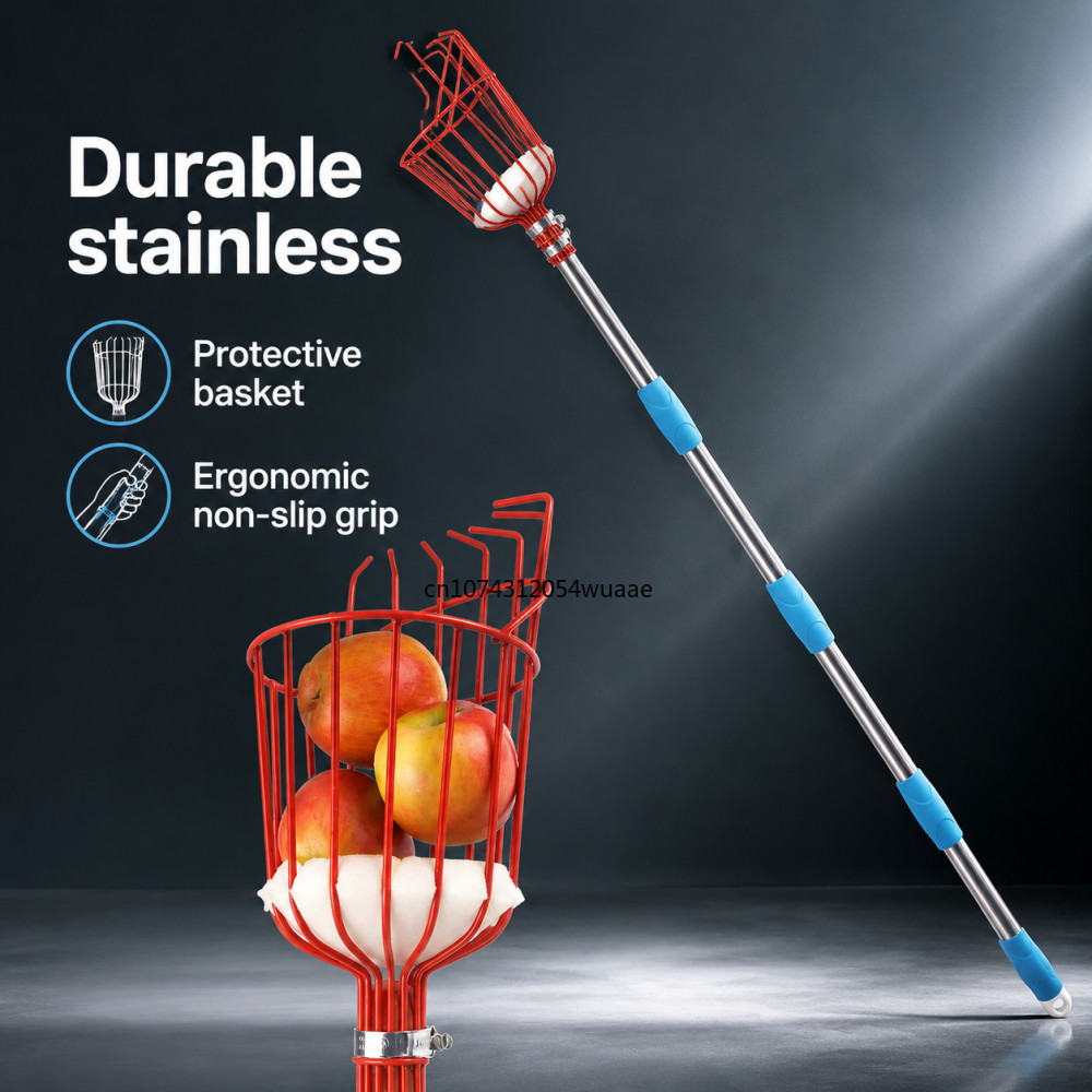 Gardening Tools Rack - 1Set Fruit Picker, Adjustable Depth Basket,