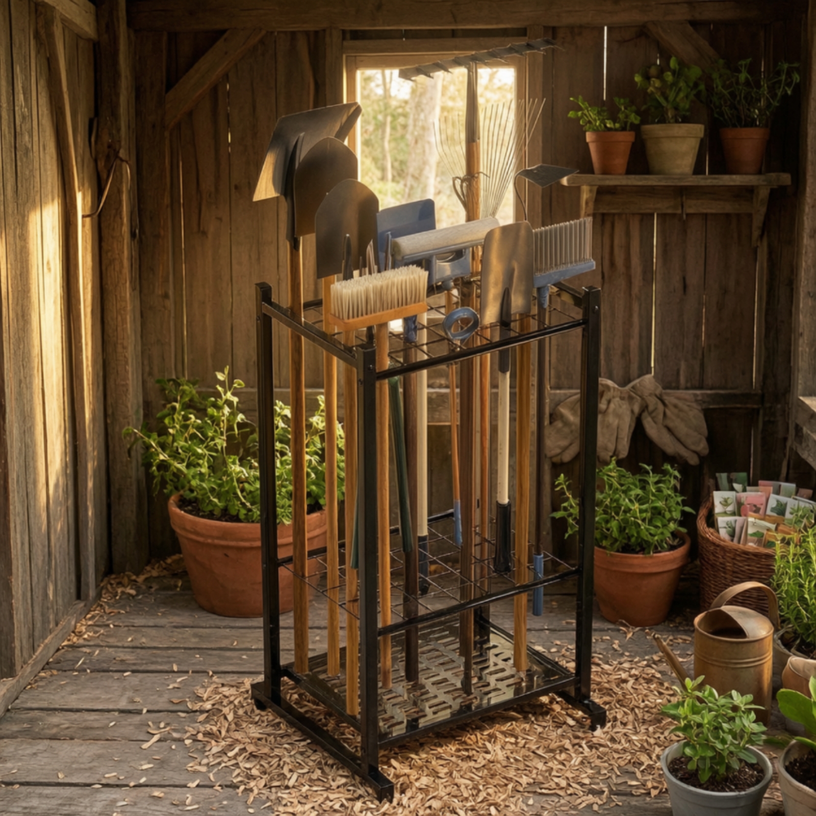 Garden Tool Rack Perforated Bo - Gardening Tools Rack ulasan dan harga