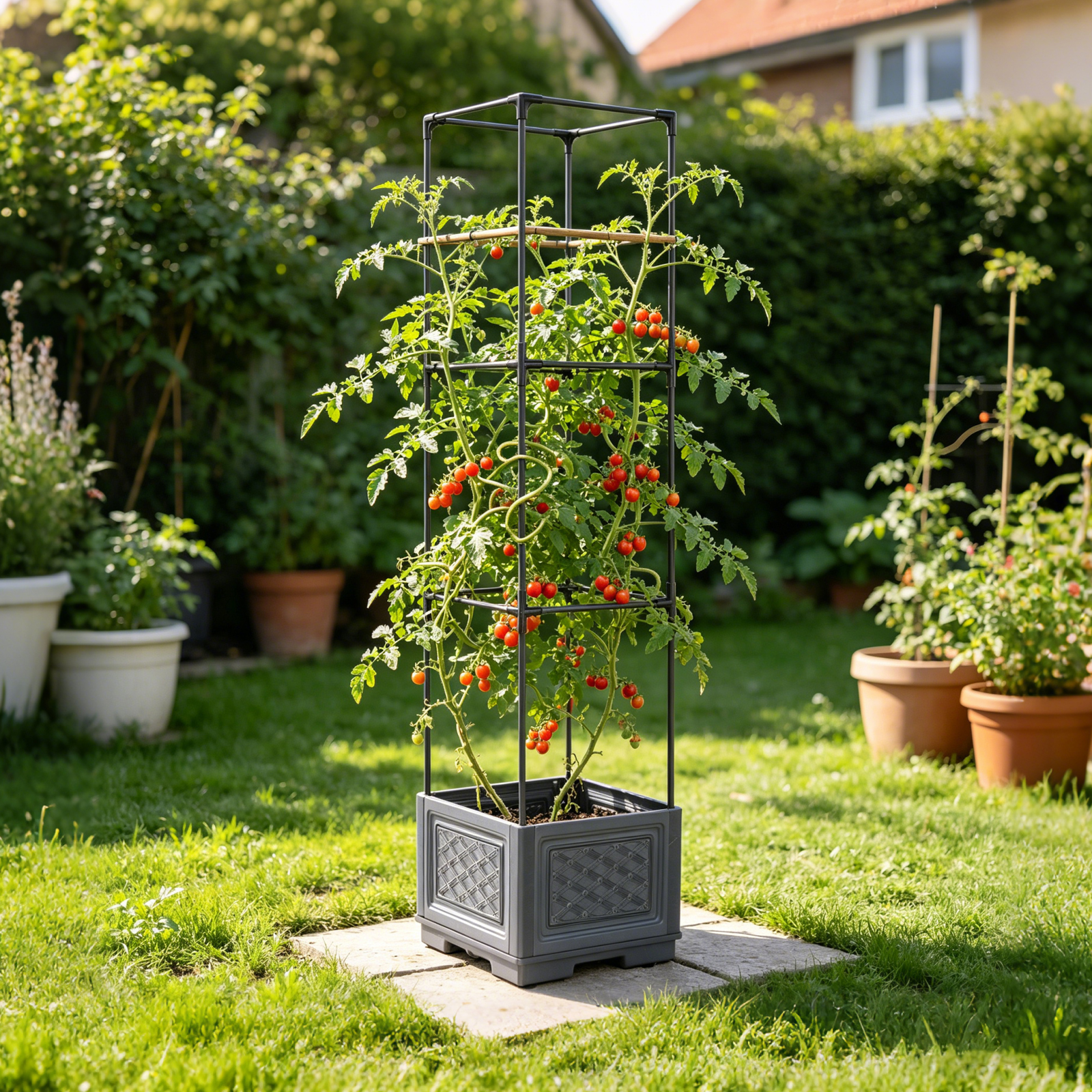 Three-Layer Wheeled Climbing V - Self-Watering Planter ulasan dan harga