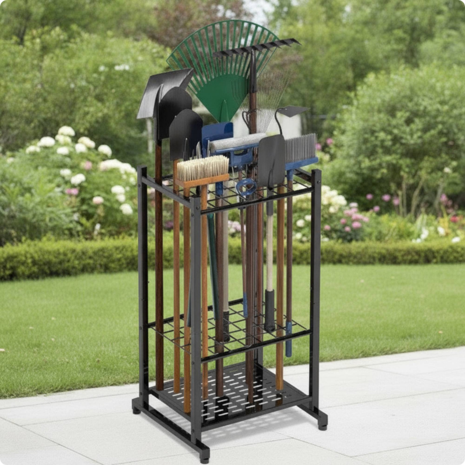 Garden Tool Rack Metal Garden  - Gardening Tools Rack ulasan dan harga