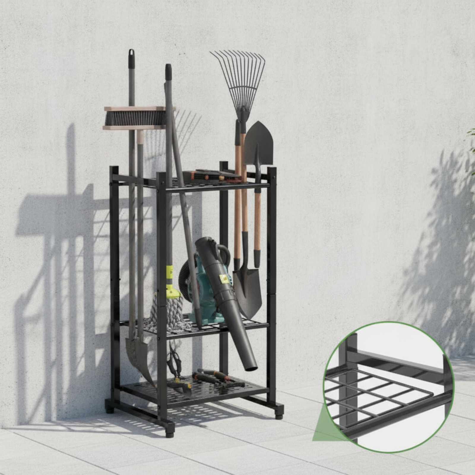 Garden Tool Rack Three-Tier Ga - Gardening Tools Rack ulasan dan harga