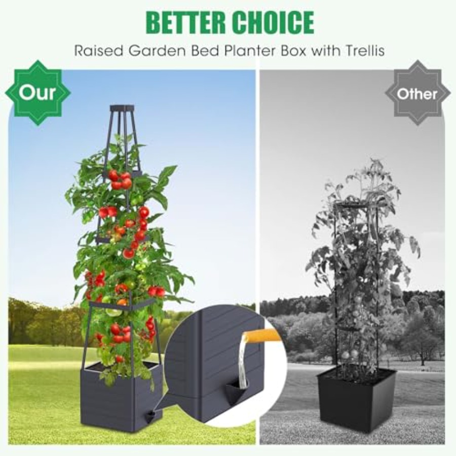 Outdoor indoor 4-pack raised g - Self-Watering Planter ulasan dan harga
