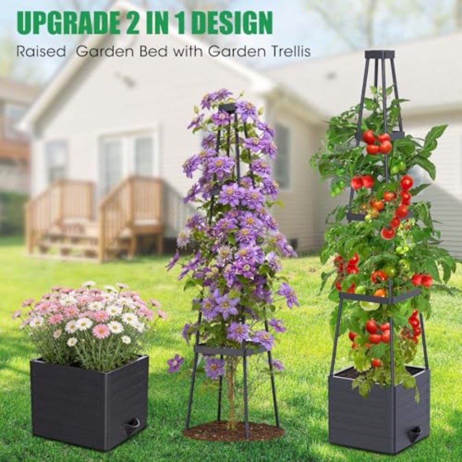 Outdoor indoor 4-pack raised g - Self-Watering Planter ulasan dan harga