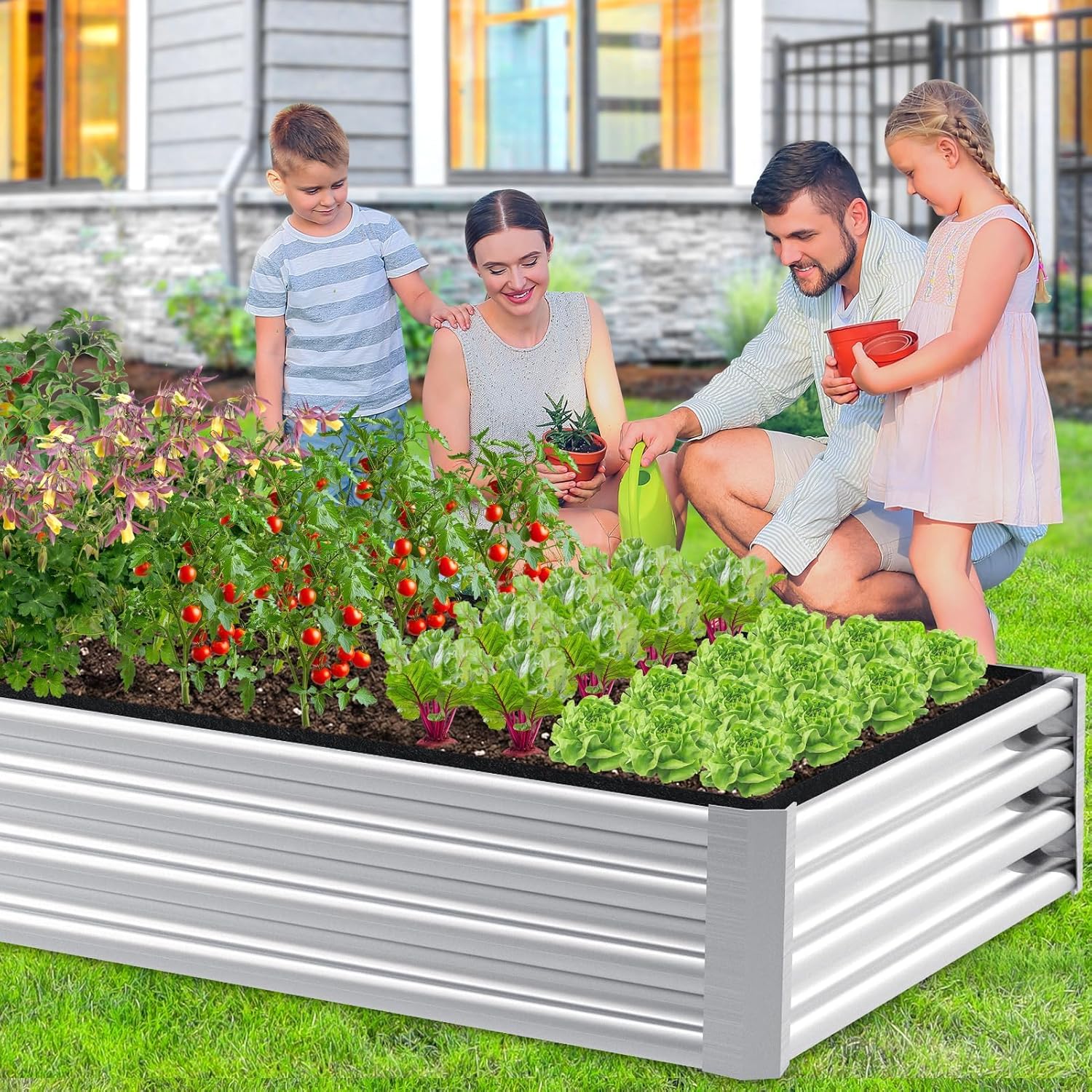 Fabric Raised Garden Bed Liner - Grow Bags ulasan dan harga