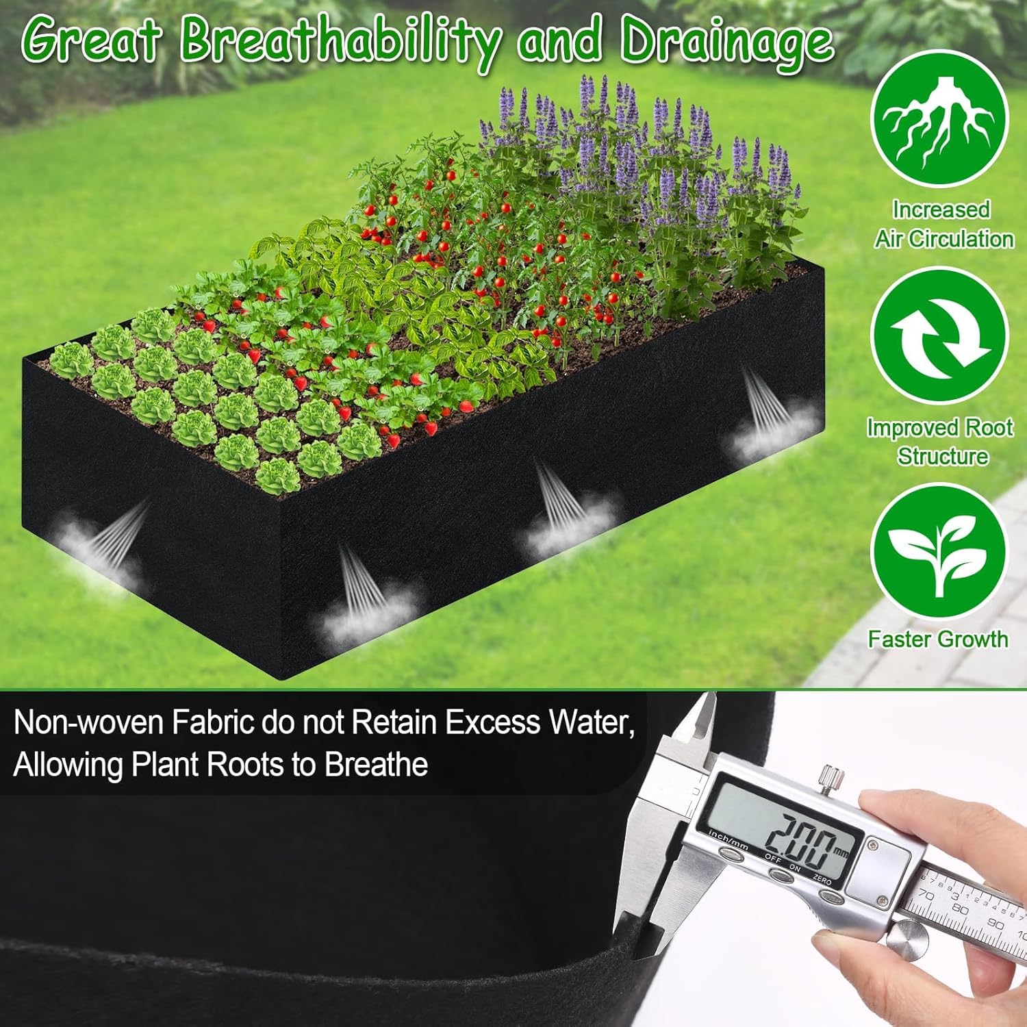 Fabric Raised Garden Bed Liner - Grow Bags ulasan dan harga