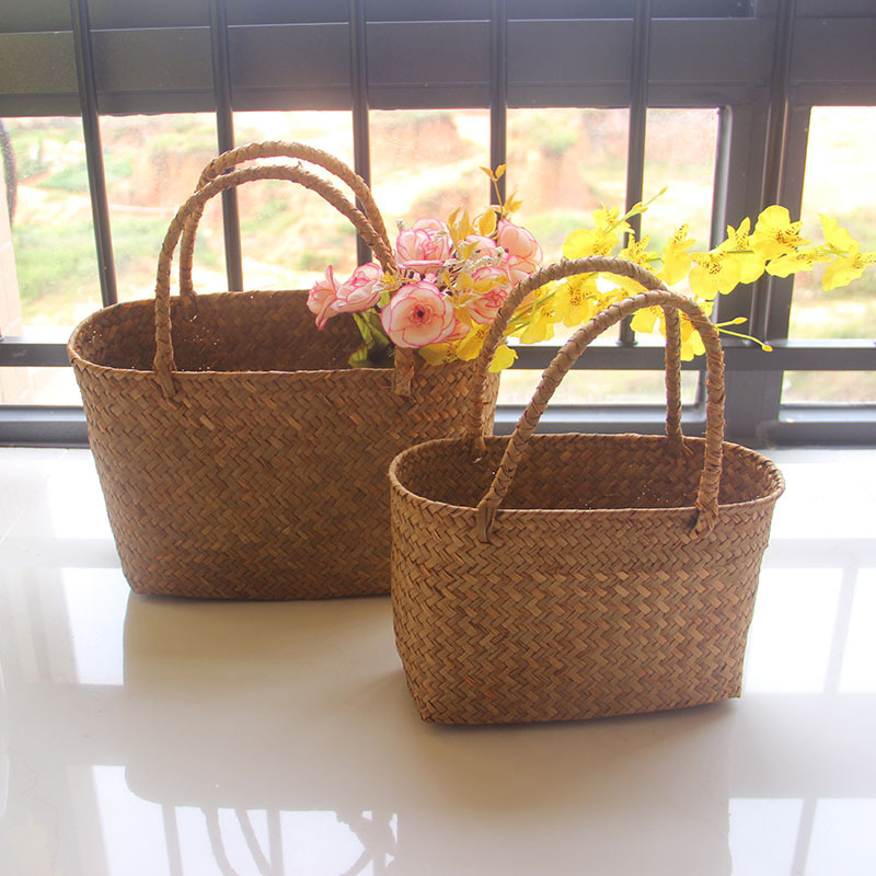 Seaweeds Woven Basket Flower B - Grow Bags ulasan dan harga