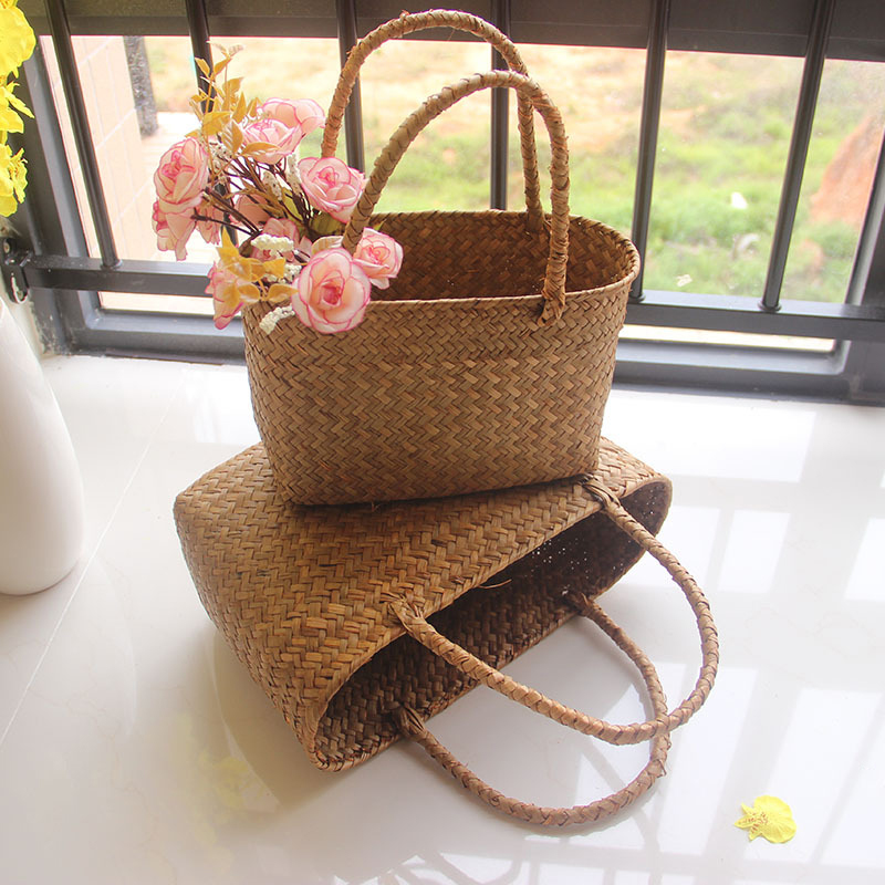 Seaweeds Woven Basket Flower B - Grow Bags ulasan dan harga