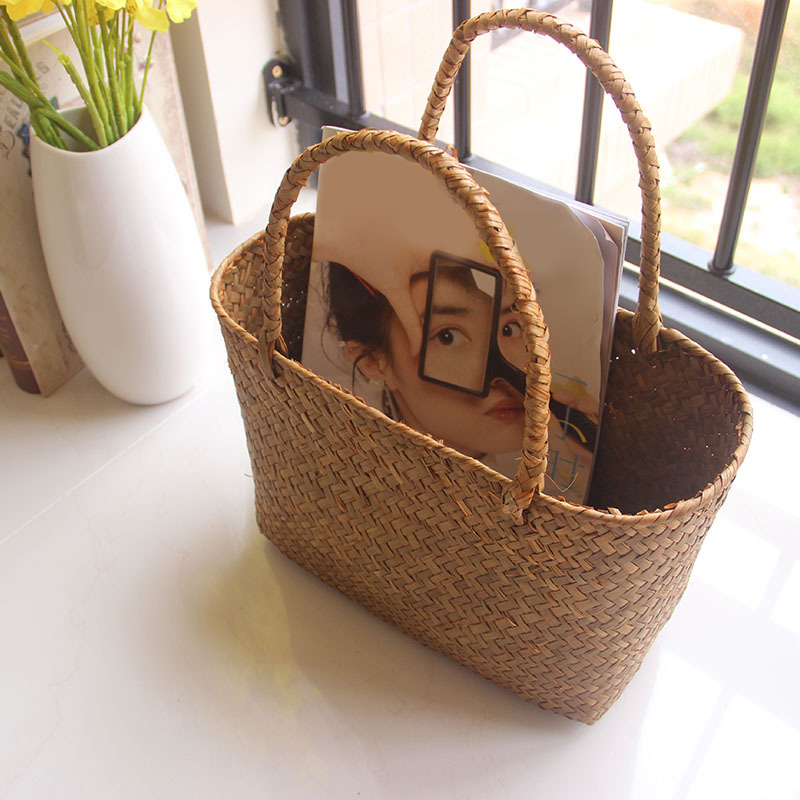 Seaweeds Woven Basket Flower B - Grow Bags ulasan dan harga
