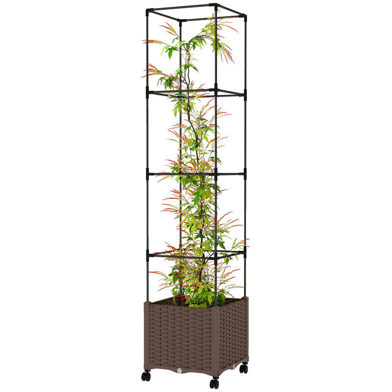 Raised Garden Bed with Trellis - Self-Watering Planter ulasan dan harga
