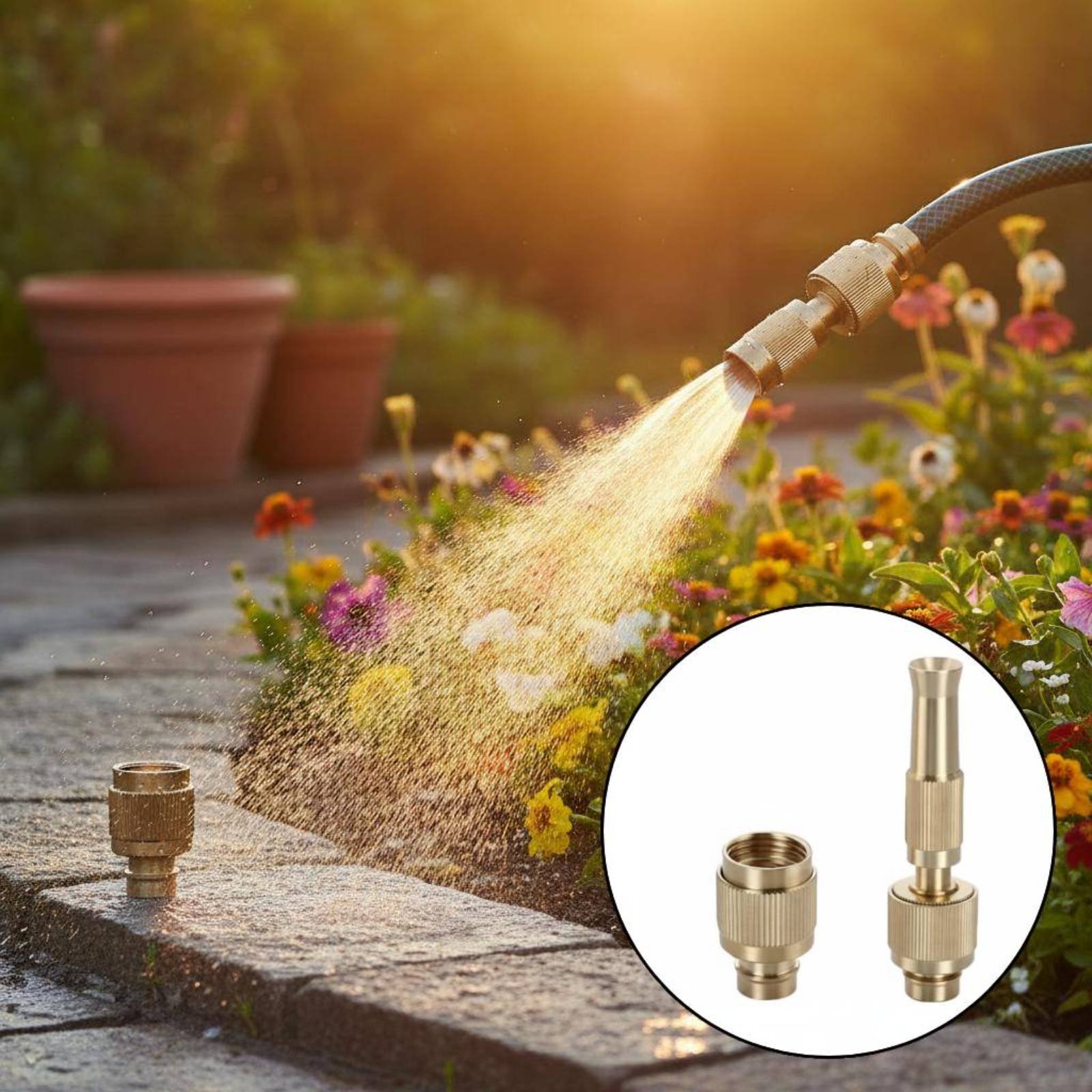 Brass Water Universal Connecto - Gardening Tools Equipment ulasan dan harga