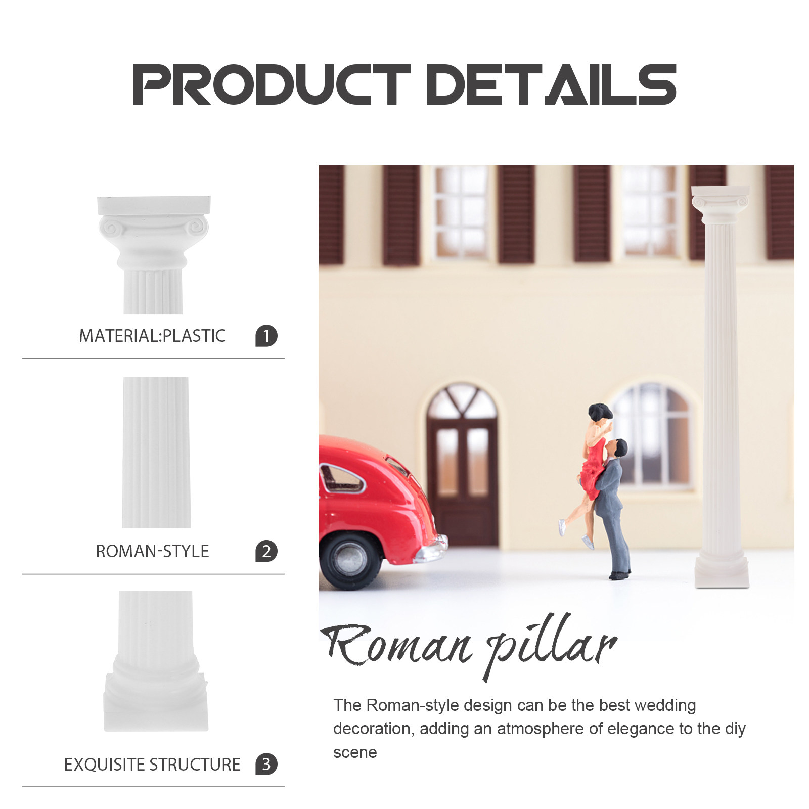 6Pcs Roman Pillar Decoration M - Gardening Tools Photo ulasan dan harga