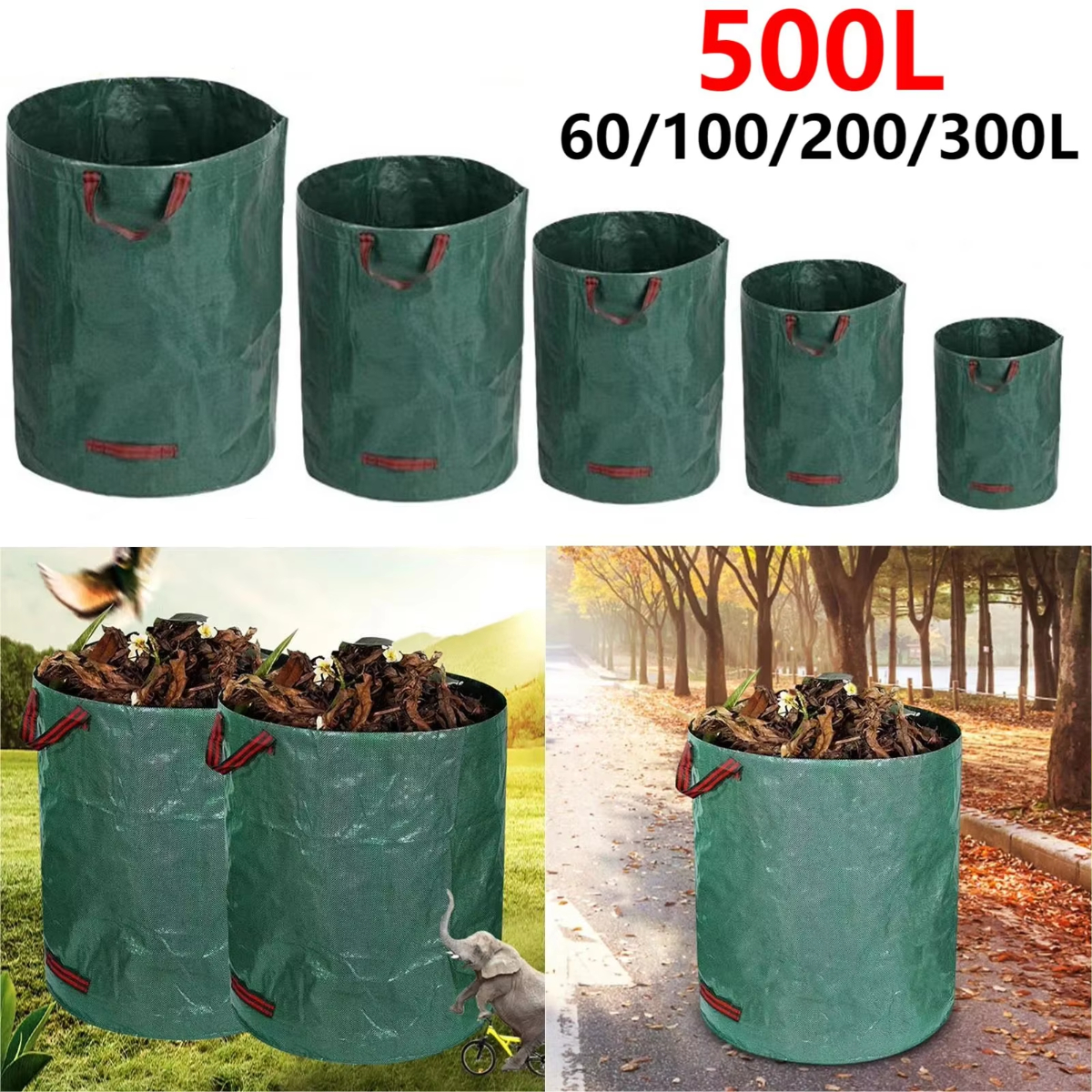 Garden Waste Bag 500L Large Ca - Grow Bags ulasan dan harga
