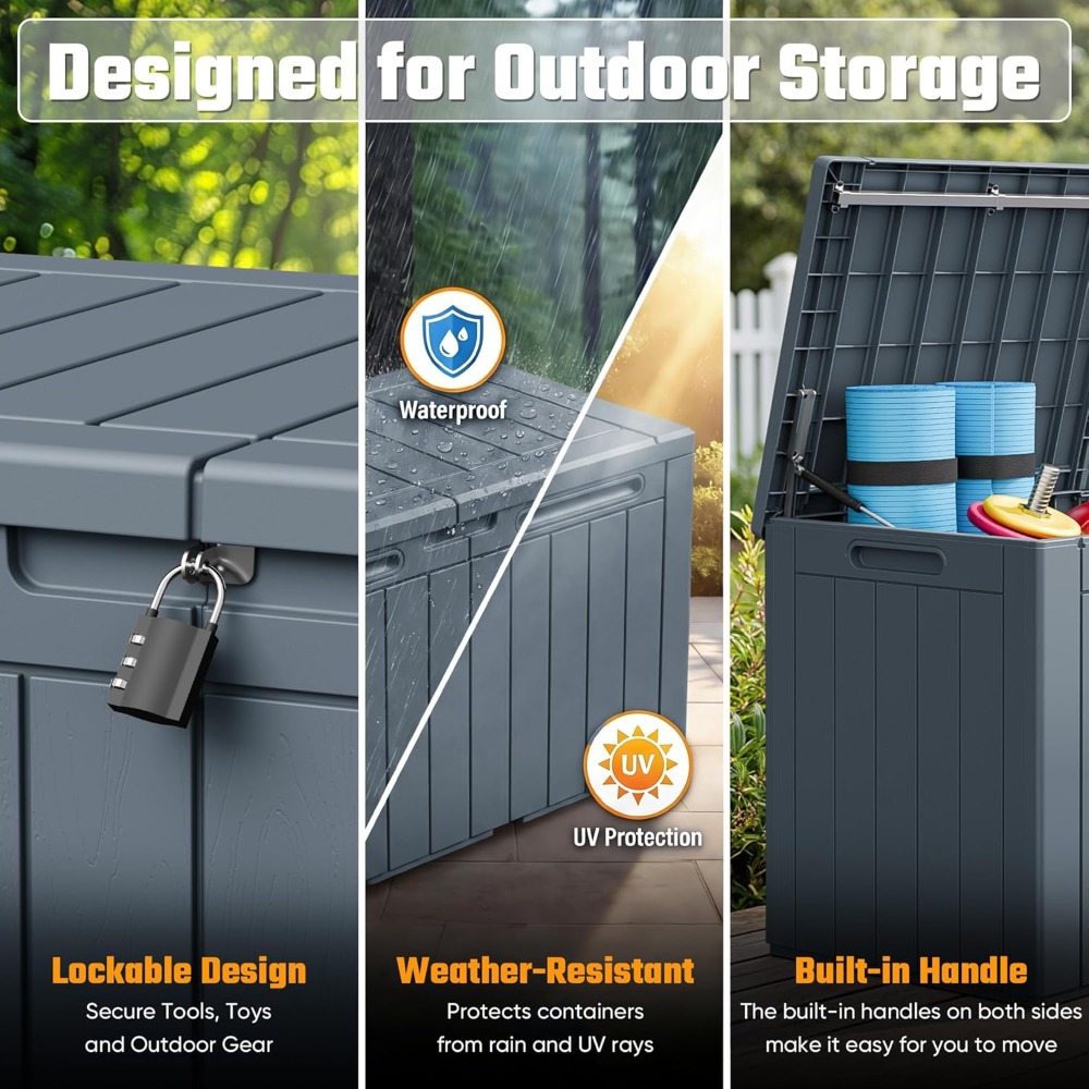 110 Gallon Outdoor Storage Box - Gardening Tools Rack ulasan dan harga