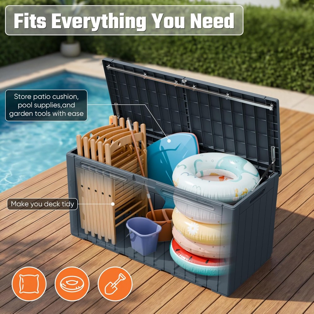 110 Gallon Outdoor Storage Box - Gardening Tools Rack ulasan dan harga