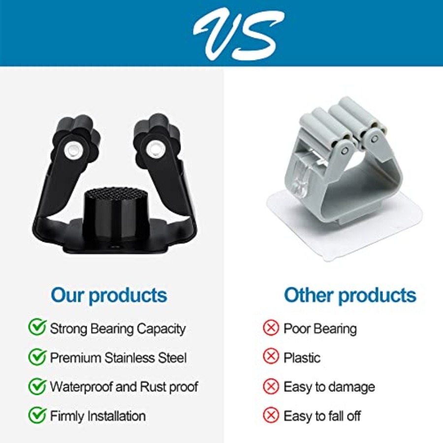 3PCS Broom and Mop Holder, Hea - Gardening Tools Rack ulasan dan harga
